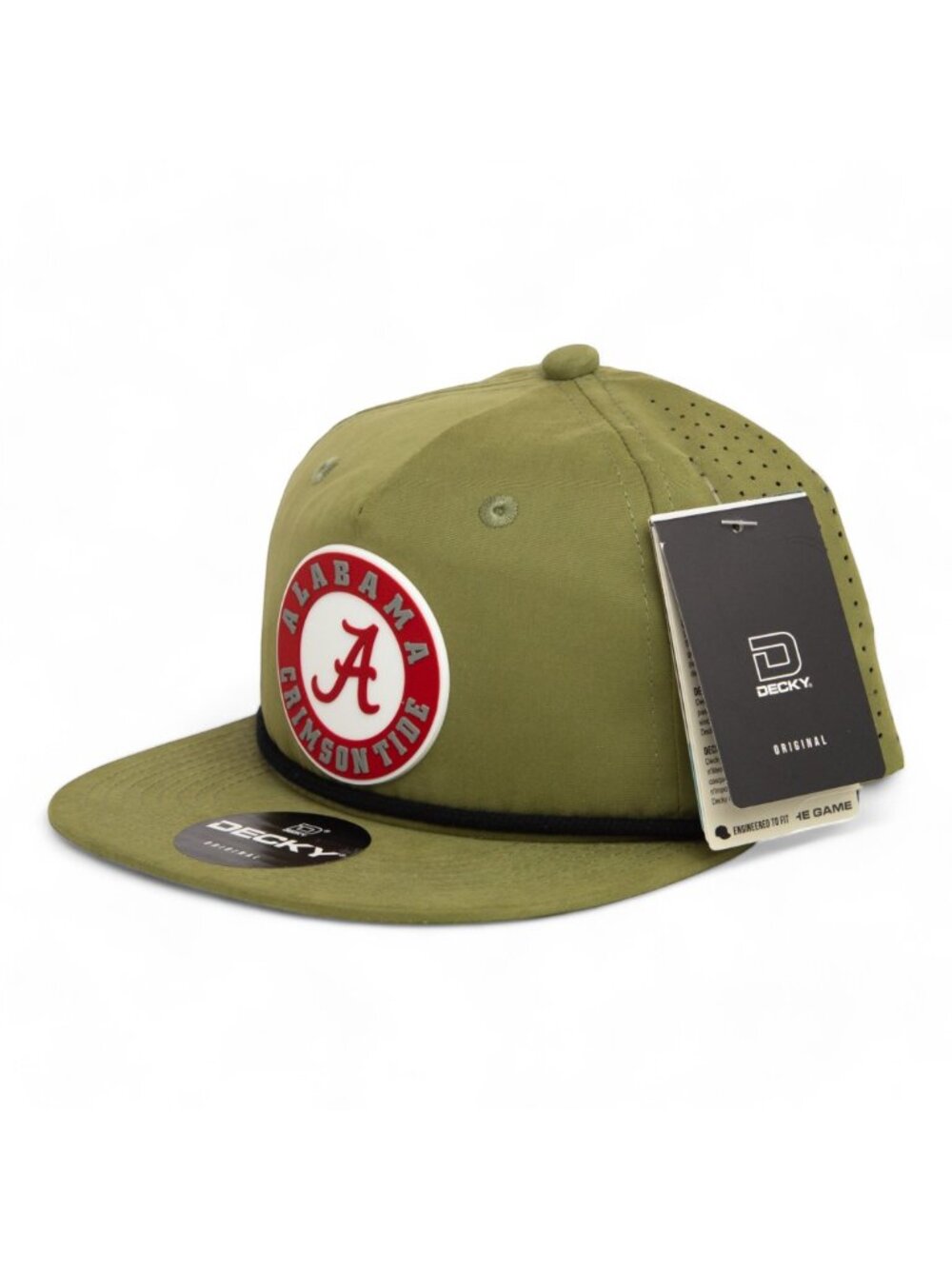 Alabama Crimson Tide 3D Perforated Rope Hat- Loden/ Black